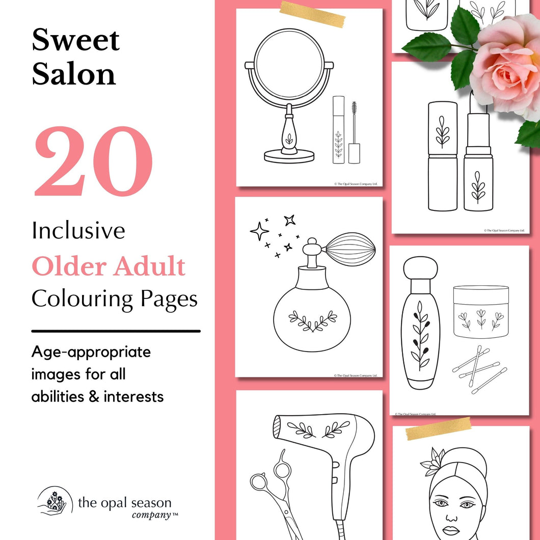 Sweet Salon Colouring Pages