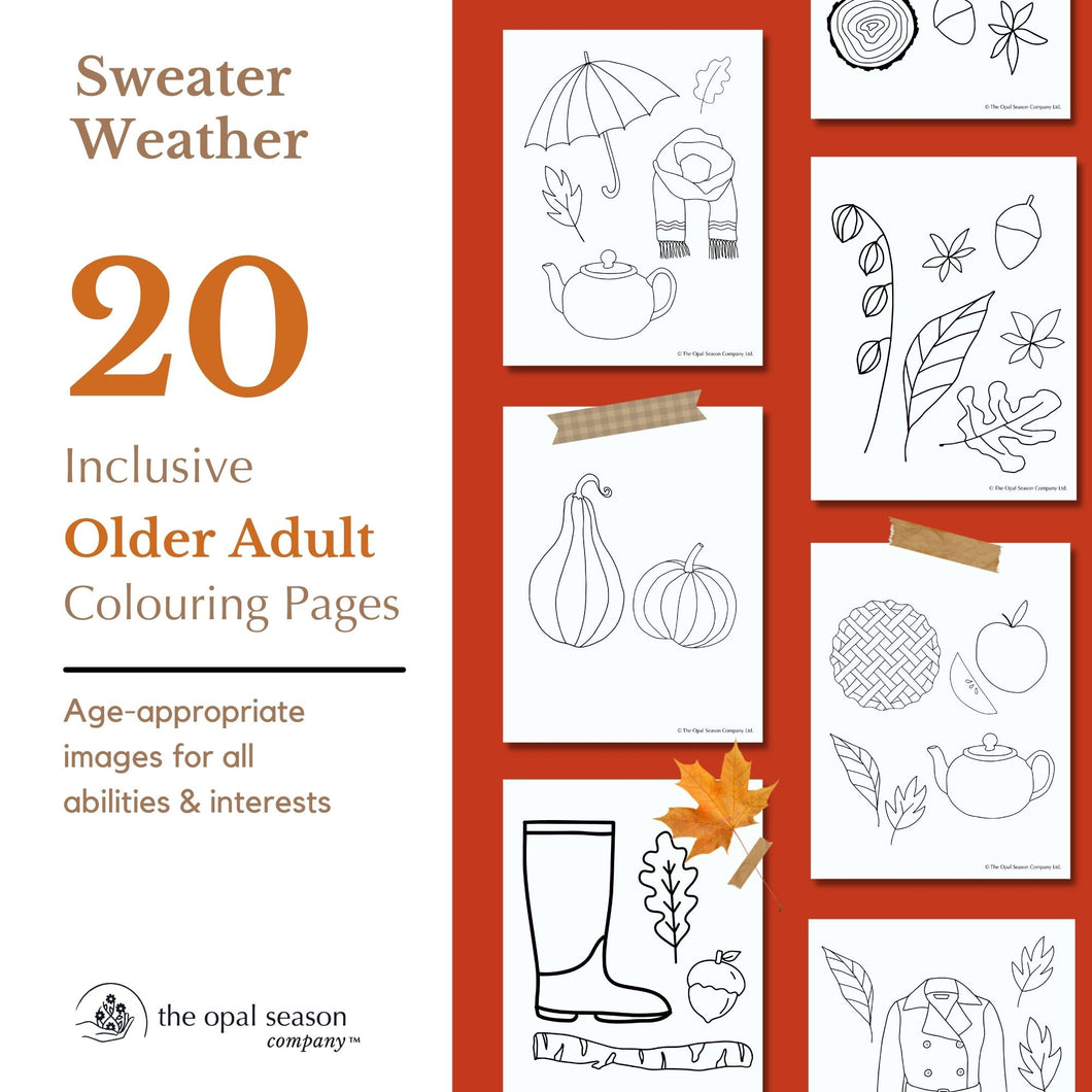 Sweater Weather Colouring Pages