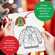 Load image into Gallery viewer, Holiday Sweater Doodles Colouring Set
