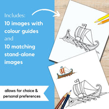 Load image into Gallery viewer, Ships Ahoy Colouring Pages
