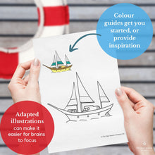 Load image into Gallery viewer, Ships Ahoy Colouring Pages
